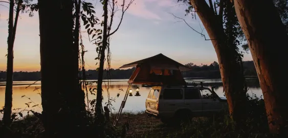Australie Camping Car Sunset Forest
