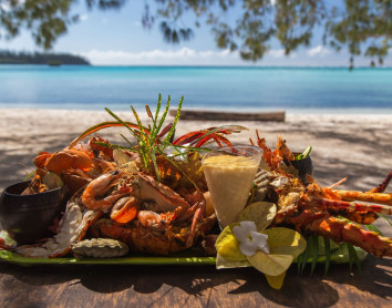 Plat de Langouste Snack Ile des Pins Langouste Vue sur mer